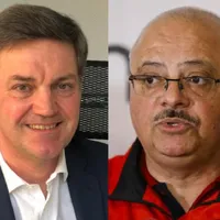 Dr Frank Devulder și Leonard Bărăscu, lideri sindicali din Sănătate în România și Franța FOTO: Facebook