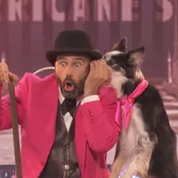 Adrian Stoica și cățelușa Hurricane la „America’s Got Talent” Foto: captură Youtube