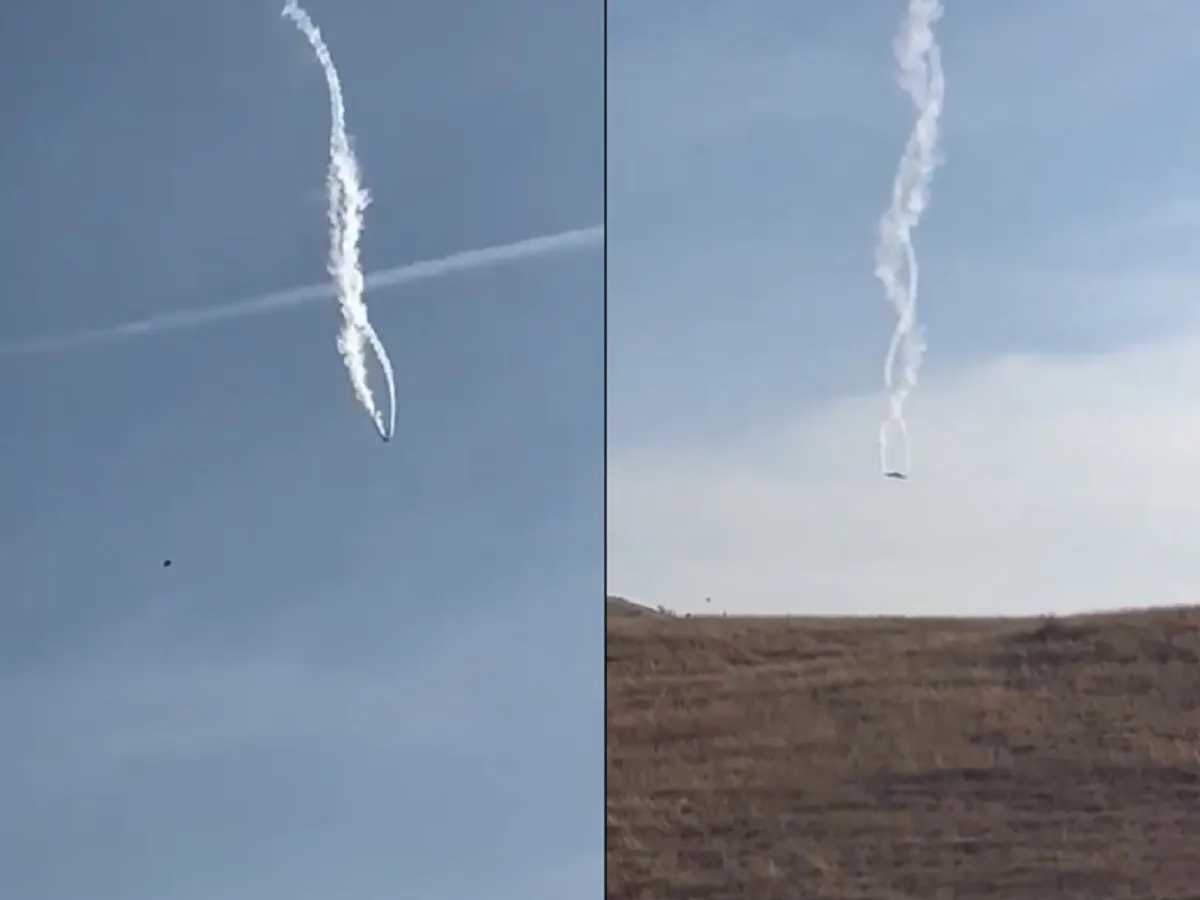 VIDEO Avion militar, prăbușit la granița dintre Georgia şi Azerbaidjan