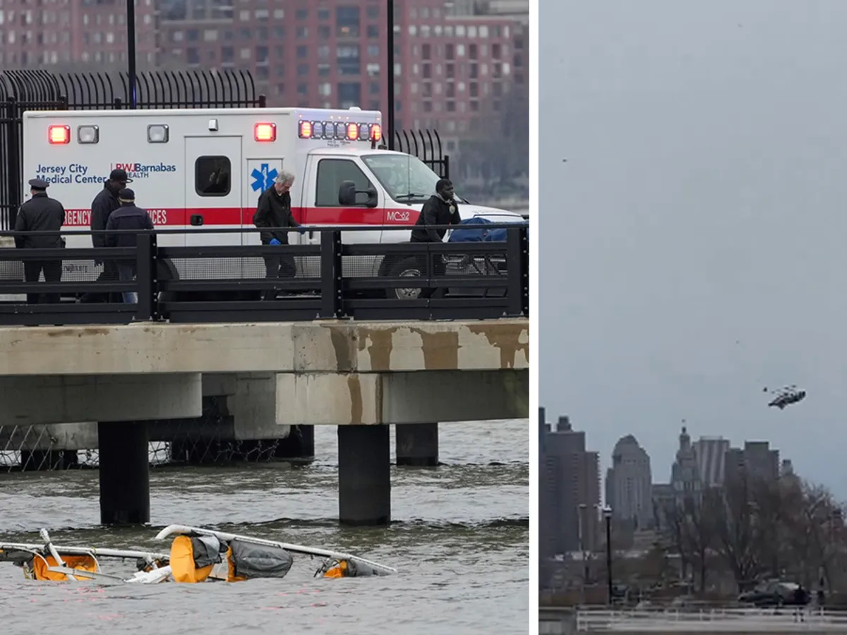 Tragedie în New York: Elicopter prăbușit în fluviul Hudson. Șase morți, dintre care trei copii - Foto: Profimedia images