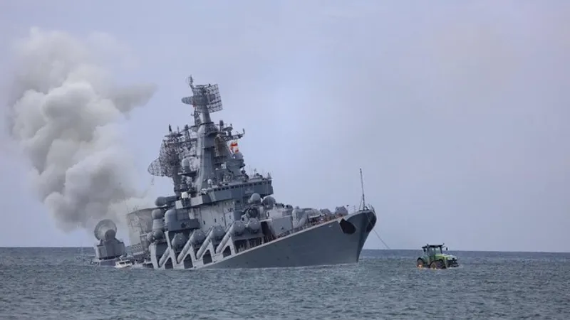 Crucișătorul "Moskva" s-a scufundat în Marea Neagră, anunță Ministerul rus al Apărării?FOTO: Twitter
