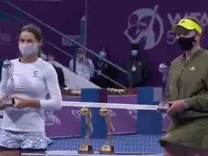 Cuplul Monica Niculescu/Jelena Ostapenko a pierdut dramatic finala de la Doha. Foto WTA