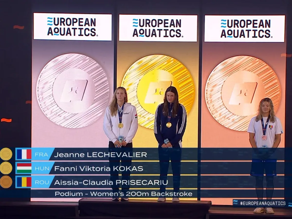 România, pe podium la Europenele de înot pentru juniori. Aissia Prisecariu, medalie de bronz la 200 m spate