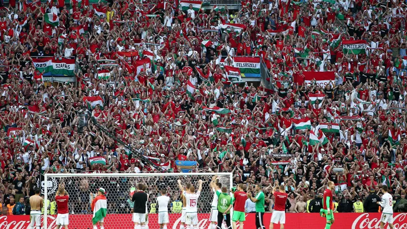 Suporteri la partida Islanda - Ungaria - Foto: Profimedia