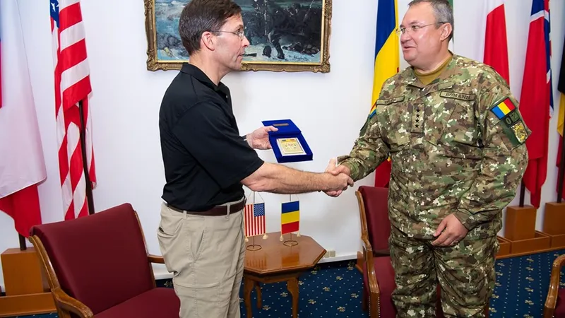Mark Esper/Nicolae Ciucă sursă Facebook