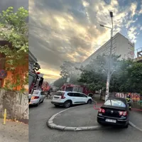 Incendiu puternic în Capitală! O clădire a luat foc. Pompierii intervin cu mai multe autospeciale - Foto: ISU