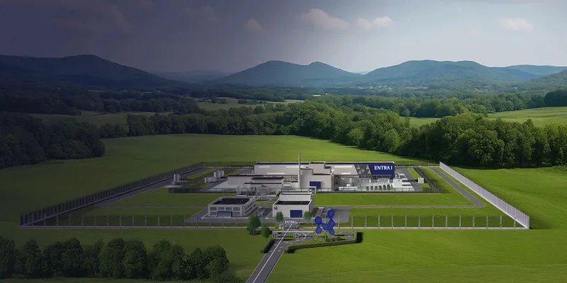 Macheta 3D care ilustrează cum va arăta amplasamentul industrial de la Doicești - Foto: NuScalePower.com