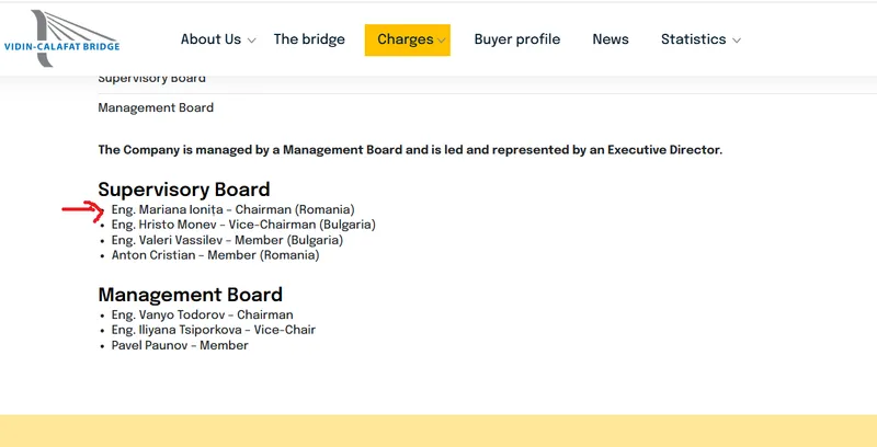 Ioniță apare și la Podul Calafat - Foto: Pod Calafat