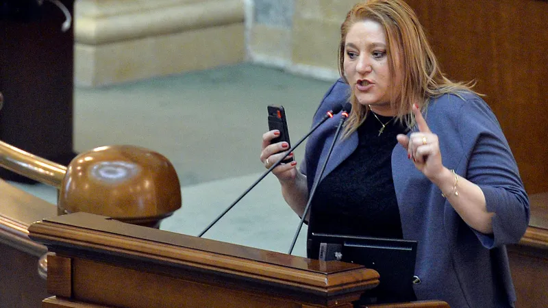 Șoșoacă, nou circ cu masca în Senat. Și-a pus-o după ce un senator a sunat la 112 din plen. / Foto: stirileprotv.ro