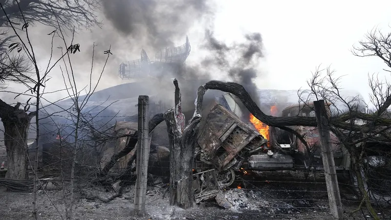 Armate Ucrainei anunță că a distrus lansatoarele de rachete rusești "Grad" în apropiere de Kharkiv/FOTO: bbc.com
