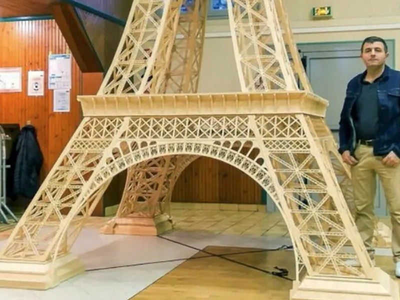 Răsturnare de situație în cazul bărbatului care a construit Turnul Eiffel din chibrituri - Foto: BBC