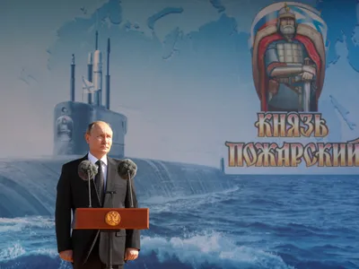 Putn, la ceremonia de lansare a unui submarin cu rachete nucleare - Foto: Profimedia Images