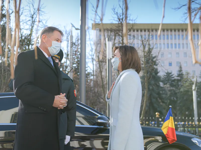 Președintele Iohannis și Maia Sandu, președintele Rep. Moldova. / Foto: digi24.ro