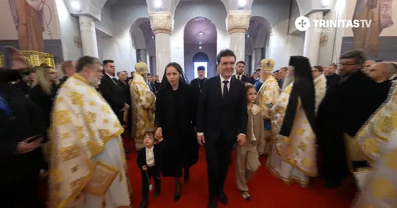 Familia prezidențială, la Catedrala Națională - Foto: captură Trinitas TV