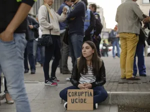 Protest în urma tragediei din Colectiv, rămasă fără răspunsuri. FOTO: Inquam Photos - Octav Ganea