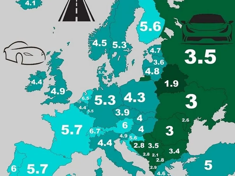 Top-ul calității drumurilor în Europa – În România, sunt cele mai proaste și periculoase - Foto: Facebook/Simboli e curiosità del mondo