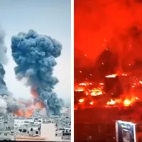 S-a declanșat iadul pe pământ în Fâșia Gaza - Foto: Twitter/@Heroiam_Slava