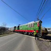 Primul tren ucrainean a intrat după 16 ani în România pe la Câmpulung la Tisa cu prăjina. / Foto: clubferoviar.ro