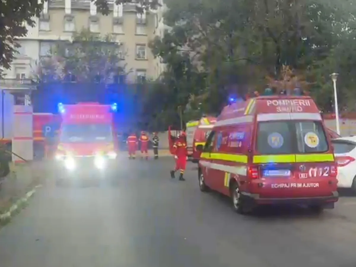 Pompierii au fost chemați să intervină la un incendiu la Spitalul Fundeni - Foto: Captură ISU B-If