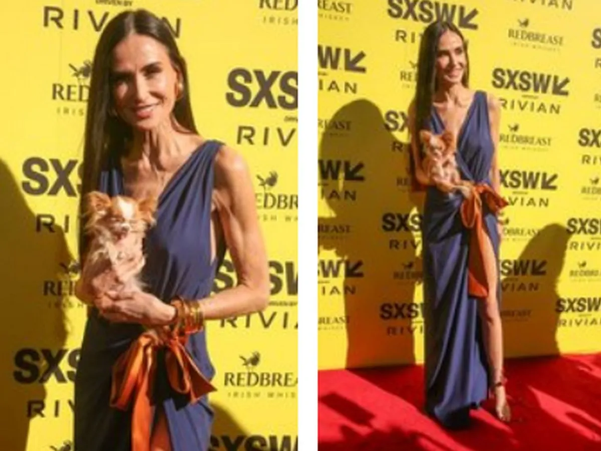 FOTO Imagini șocante cu celebra actriță Demi Moore, la un festival din Texas. „Ca un schelet ambulant”