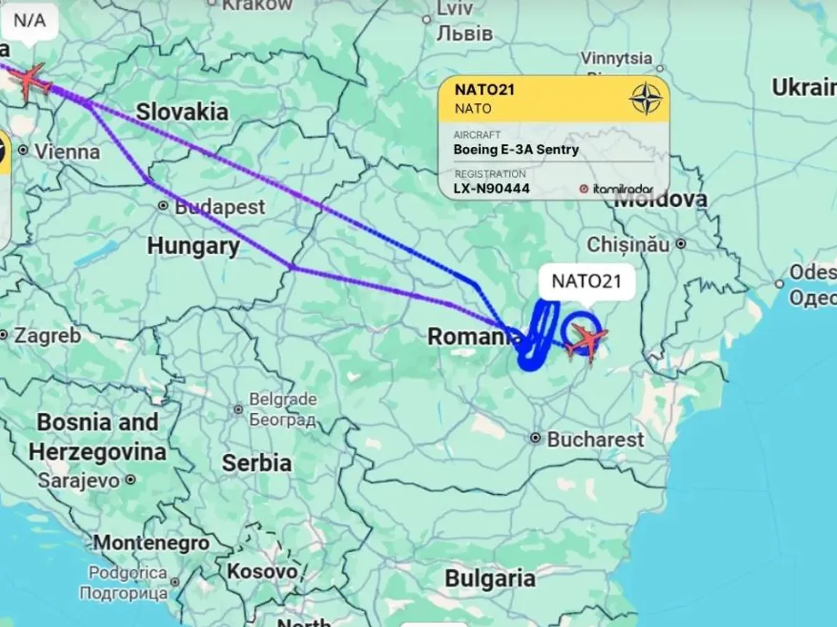 Supravegherea spațiului aerian deasupra României s-a intensificat - Foto: ItaMilRadar