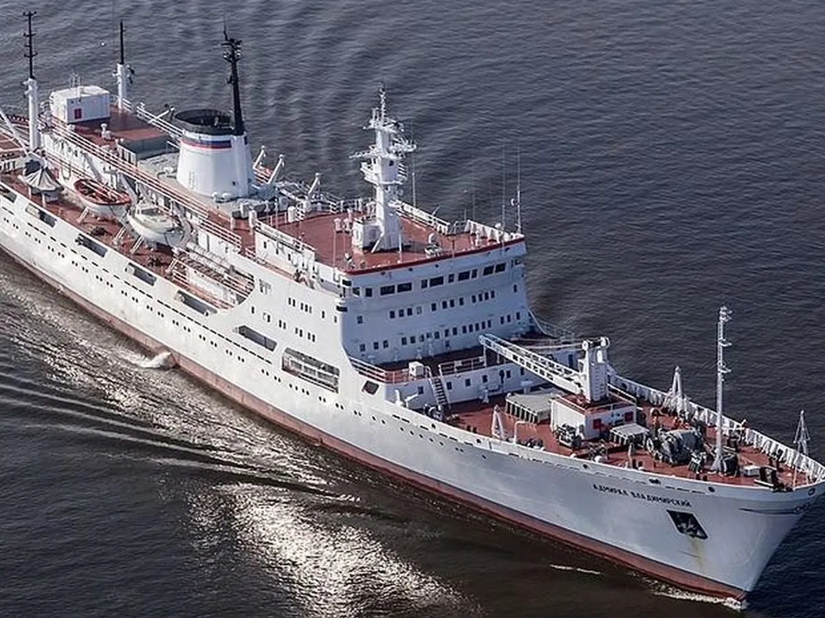 Nava oceanografică Admiral Vladimirski, presupusă navă-spion a Rusiei - Foto: Wikipedia/CC BY 4.0