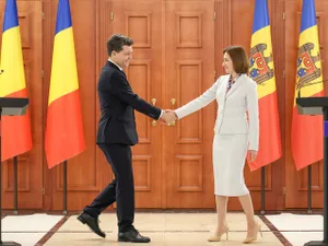 Nicușor Dan împreună cu Maia Sandu, președinta republicii Moldova - Foto: Profimedia Images
