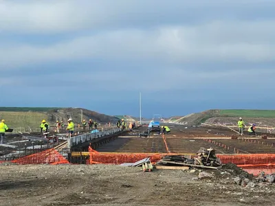 Șantierul de pe Autostrada Transilvania - A3 dintre Suplacu de Barcău și Chiribiș - Foto: Facebook / Cristian Pistol