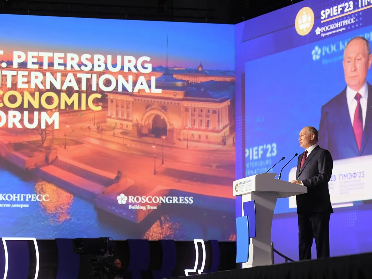 Vladimir Putin a avut un discurs în deschidere Forumului Economic Internațional de la Sankt Petersburg din Sankt Petersburg, Rusia Foto: profimediaimages