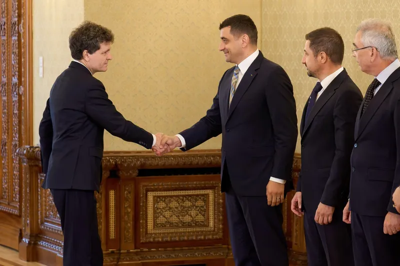 Nicușor Dan și delegația AUR la Cotroceni - Foto: Profimedia images