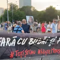 Protestatarii cer dreptate în scandalul azilelor groazei în fața Guvernului - Foto: Facebook/ Declic - Captură foto