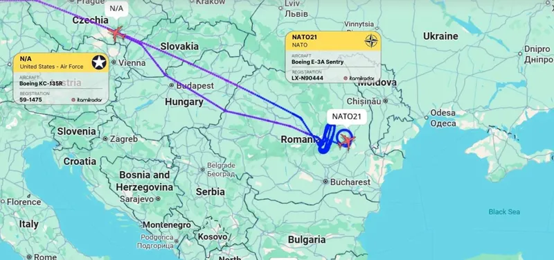 Supravegherea spațiului aerian deasupra României s-a intensificat - Foto: ItaMilRadar