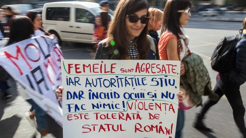 Protest împotriva violenței domestice/FOTO: Rise Project