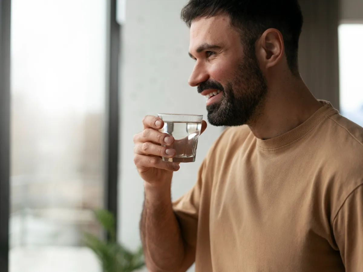 Bărbat care bea apă - Foto: Freepik (rol ilustrativ)