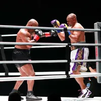 Mike Tyson făcut un meci bun la 54 de ani.  Foto Getty Images
