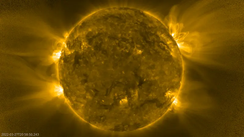 Imagini cu erupţii solare puternice și un bizar „arici” solar, transmise de Solar Orbiter. / Foto: esa.int