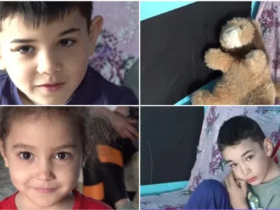 Copii condamnați la sărăcie. Drama celor 9 frați din Iași, care împart o singură jucărie: un leu de pluș primit cadou de la grădiniță