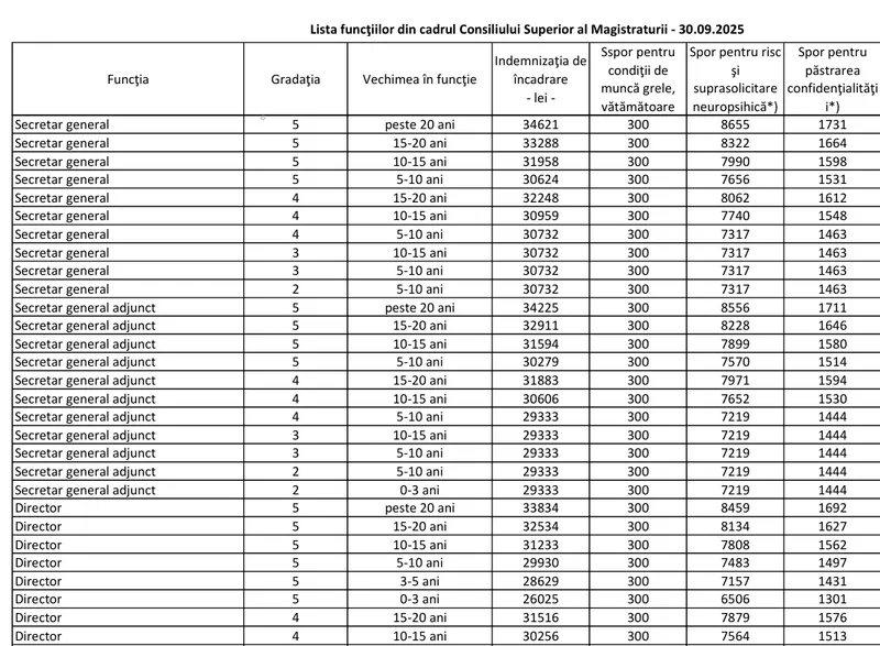 Salarii CSM- Foto: Arhiva