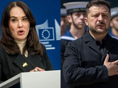 Irina Mundra și Zelenski Foto: Profimedia colaj