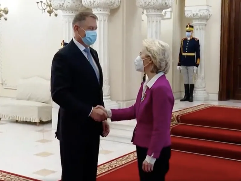 Ursula von der Leyen a ajuns la București pentru a discuta cu Klaus Iohannis/FOTO: Facebook/AdministratiaPrezidențială