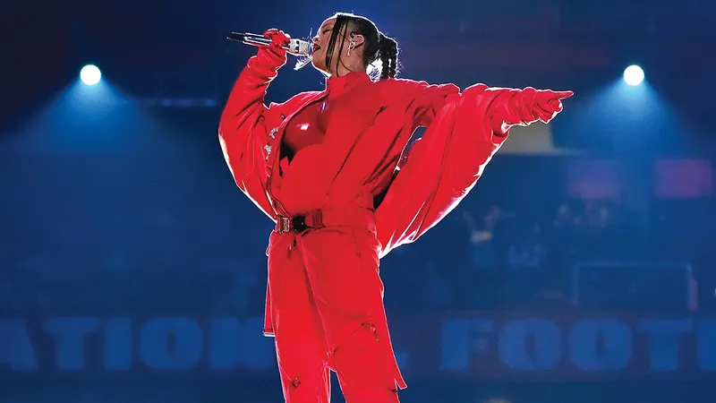 O COMERCIANTĂ PRICEPUTĂ Cântatul a fost doar o parte din spectacolul de la Super Bowl pentru Rihanna, care a prezentat produsele Fenty în timpul prestației sale