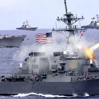 Distrugătorul din clasa Arleigh Burke USS Milius - Foto: Twitter-7th Fleet