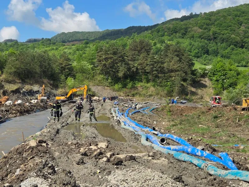 Apa care a inundat Salina Praid ar putea fi folosită pentru un lac artificial. Care este planul Foto: 24NEws