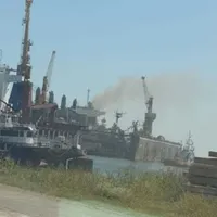 Incendiu la o navă din șantierul Midia FOTO: info-sud-est.ro