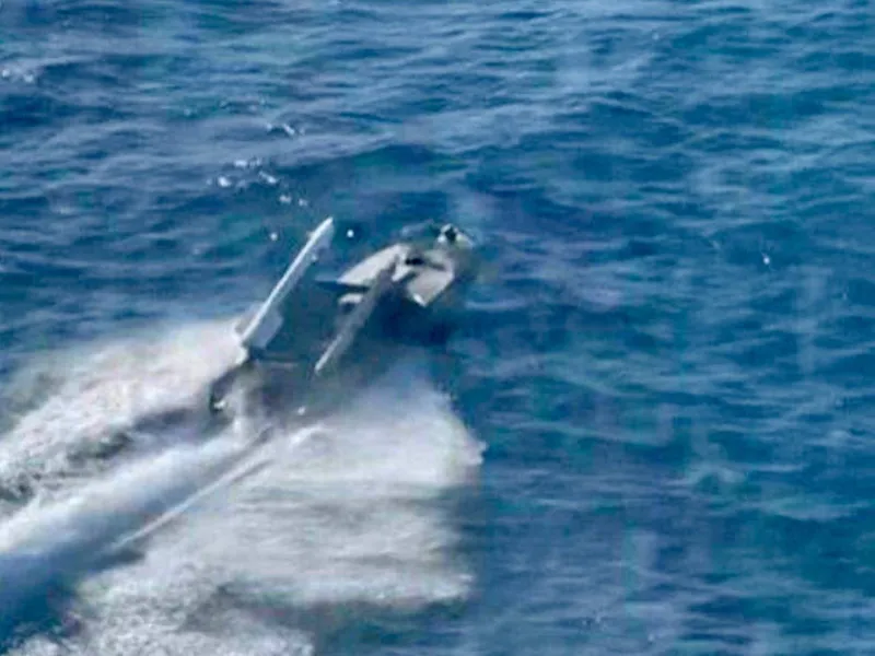 O dronă maritimă a Ucrainei a doborât un avion rusesc Su-30 cu o rachetă  - FOTO Via x