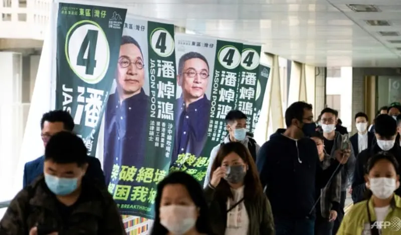 La alegerile pentru Consiliul Legislativ din Hong Kong candidează doar „patrioții” validați de China. / Foto: channelnewsasia.com