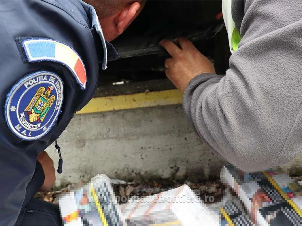 Unde a ascuns un bulgar țigările pe care încerca să le bage ilegal în România? Poliția de Frontieră le-a găsit