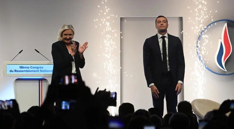 Jordan Bardella și Marine Le Pen- Foto: Profimedia Images