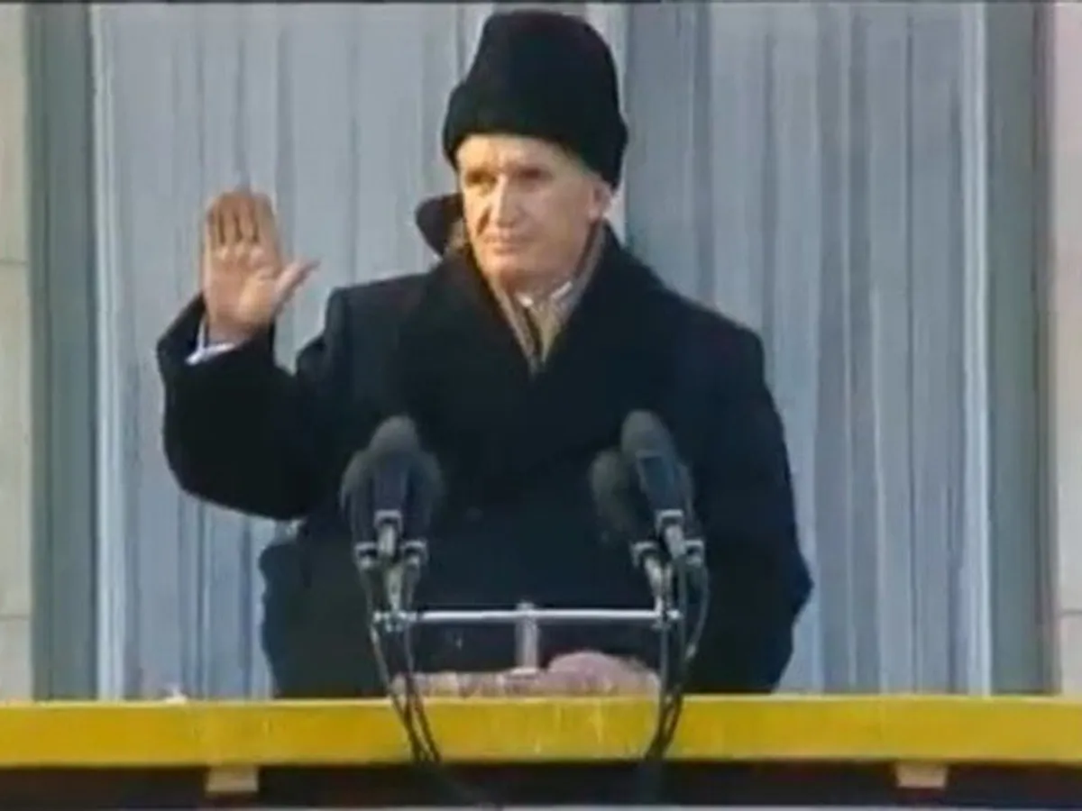 Ultimul discurs al dictatorului Ceaușescu, din 22 decembrie, în sediul CC, din București