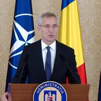 Secretarul general al NATO, Jens Stoltenberg, la București. / Foto: captură video